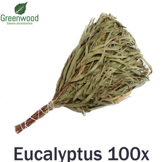 Set of 100 Eucalyptus sauna whisks