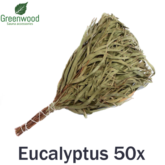 Set of 50 Eucalyptus sauna whisks
